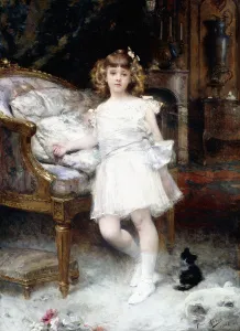 Portrait of Janine Potin with a Kitten, 1904 (oil on canvas) Portrait of Janine Potin with a Kitten, 1904 (oil on canvas)