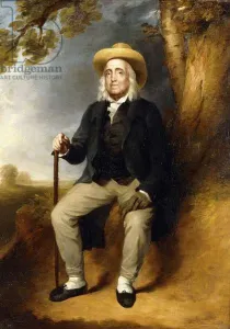 Portrait of Jeremy Bentham (1742-1832), seated in a blue jacket Portrait of Jeremy Bentham (1742-1832), seated in a blue jacket