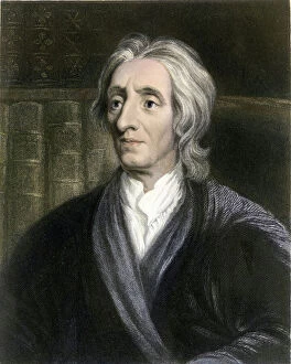 Whole Window Collection: Portrait of John Locke (1632 - 1704), 19th century (engraving)