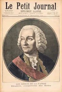 Portrait of Joseph Francis Dupleix (1697-1763), illustration from Le Peit Journal' Portrait of Joseph Francis Dupleix (1697-1763), illustration from Le Peit Journal'