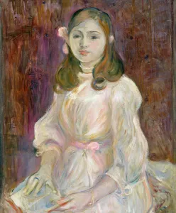Portrait of Julie Manet (1878-1966) Holding a Book, 1889 (oil on canvas) Portrait of Julie Manet (1878-1966) Holding a Book, 1889 (oil on canvas)