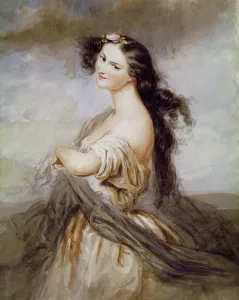 Portrait of Juliette Drouet (1806-83) (w/c on paper) Portrait of Juliette Drouet (1806-83) (w/c on paper)