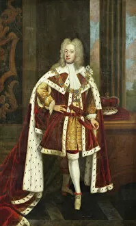 British Art Gallery: Portrait of King George II When Prince of Wales, Full Length, Wearing State Robes