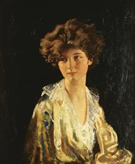 Portrait of Lady Evelyn Herbert, half length, (oil on canvas) Portrait of Lady Evelyn Herbert, half length, (oil on canvas)