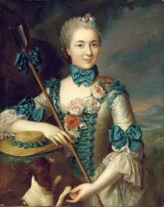 Portrait of a lady, said to be Madame Louise Suzanne Edmee Martel as a shepherdess Portrait of a lady, said to be Madame Louise Suzanne Edmee Martel as a shepherdess