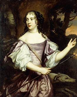 Portrait of a Lady, standing three-quarter length, wearing a Lavender Portrait of a Lady, standing three-quarter length, wearing a Lavender