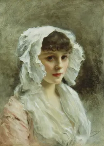 Portrait of a Lady in a White Bonnet, (oil on panel) Portrait of a Lady in a White Bonnet, (oil on panel)
