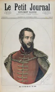 Portrait of Lajos Kossuth (1802-94) from the front cover of Le Petit Journal Portrait of Lajos Kossuth (1802-94) from the front cover of Le Petit Journal