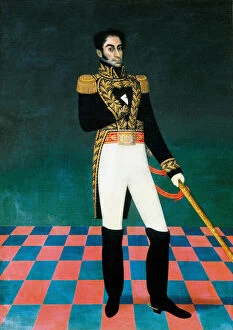 Portrait de l'homme politique et militaire venezuelien Simon Bolivar (1783-1830)
