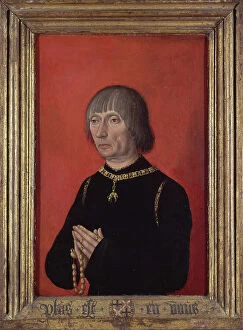 Courtier Gallery: Portrait of Lodewijk van Gruuthuuse, c.1472-82 (oil on panel)
