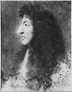 Portrait of Louis XIV, young, in profile to the left, c Portrait of Louis XIV, young, in profile to the left, c
