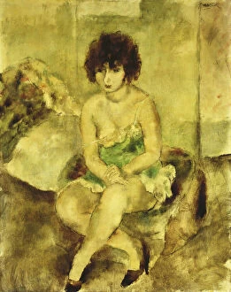 Images Dated 7th September 2012: Portrait de Lucy Krohg, c.1925 (oil and pencil on canvas)