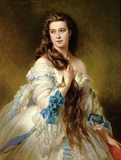 Ribbon Collection: Portrait of Madame Rimsky-Korsakov (1833-78) nee Varvara Dmitrievna Mergassov, 1864