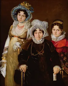 Portrait of Madame de Tangry and her Daughters, after 1816 (oil on canvas) Portrait of Madame de Tangry and her Daughters, after 1816 (oil on canvas)