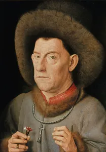 Portrait of a Man with carnation and the Order of Saint Anthony (oil on oak) Portrait of a Man with carnation and the Order of Saint Anthony (oil on oak)
