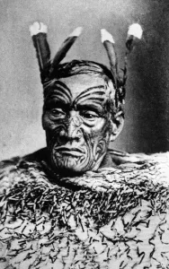 Portrait of a Maori man, before 1880 (b/w photo) Portrait of a Maori man, before 1880 (b/w photo)