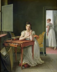 Portrait of Marceline Desbordes-Valmore (1786-1859) (oil on canvas) Portrait of Marceline Desbordes-Valmore (1786-1859) (oil on canvas)