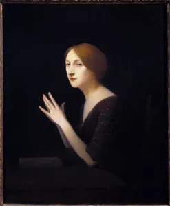 Portrait of Marguerite Moreno (1871-1948) actress of the French Comedie Painting by Portrait of Marguerite Moreno (1871-1948) actress of the French Comedie Painting by