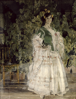 Portrait of Maria Kusnetsova-Benois as Carmen, 1908 (tempera & pastel on canvas) Portrait of Maria Kusnetsova-Benois as Carmen, 1908 (tempera & pastel on canvas)