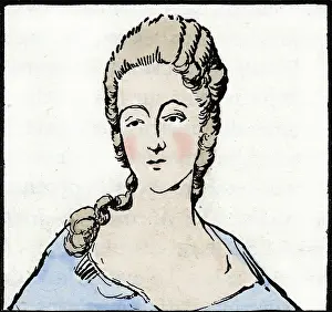 Framed Print : Print of Olympe de Gouges Drawing