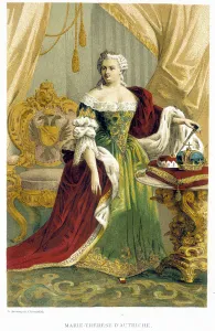 Portrait of Marie Therese of Austria (1717-1780). 19th century chromolitography Portrait of Marie Therese of Austria (1717-1780). 19th century chromolitography