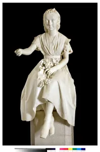 Portrait of Marquise Virginia Busti Porro as a young Girl or Young lady offering a flower Portrait of Marquise Virginia Busti Porro as a young Girl or Young lady offering a flower