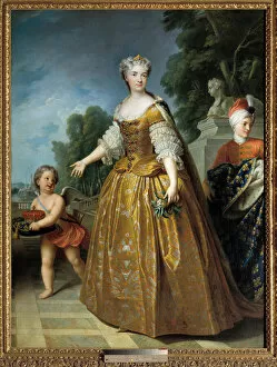 Portrait of Mary Lesczinska (or Lesczynska, 1703 - 1768) Queen of France