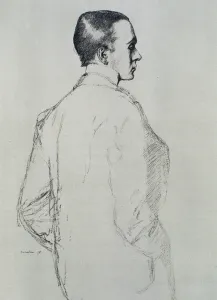 Rothenstein William 1872 1945 Gallery: Portrait of Max Beerbohm (1872-1956), 1898 (litho)