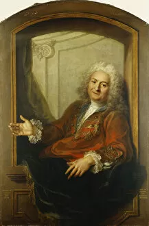 Portrait of Monsieur Dupille, Mid-Body, in a Robe Sitting on the Edge of a Window