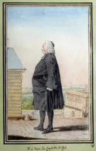 Portrait of Monsieur le dean du chapter de Saint Cloud Aquarelle by Louis Carrogis dit Portrait of Monsieur le dean du chapter de Saint Cloud Aquarelle by Louis Carrogis dit