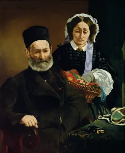 Portrait of Monsieur and Madame Auguste Manet, 1860 (oil on canvas) Portrait of Monsieur and Madame Auguste Manet, 1860 (oil on canvas)