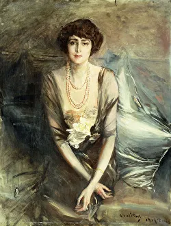 Portrait of Mrs. George McFadden seated, three-quarter length, 1919 (oil on canvas) Portrait of Mrs. George McFadden seated, three-quarter length, 1919 (oil on canvas)