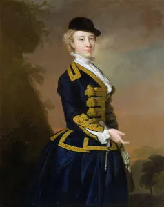 Portrait of Nancy Fortesque wearing a dark blue riding habit (oil on canvas) Portrait of Nancy Fortesque wearing a dark blue riding habit (oil on canvas)