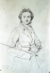 Portrait of Niccolo Paganini (1782-1840) 1819 (pencil on paper) Portrait of Niccolo Paganini (1782-1840) 1819 (pencil on paper)