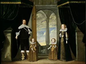 Portrait of a Nobleman, his Wife and their Two Daughters (oil on canvas)
