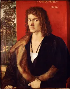 Portrait of Oswolt Krel Painting by Albrecht Durer (1471-1528) 1499 Dim Portrait of Oswolt Krel Painting by Albrecht Durer (1471-1528) 1499 Dim