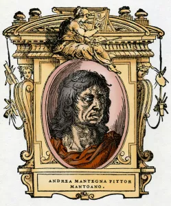 Portrait of the painter Andrea Mantegna (1431-1506) Xylography from " Portrait of the painter Andrea Mantegna (1431-1506) Xylography from "