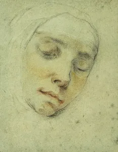 Portrait of Pasitea Crogi, her Eyes Closed in Ecstacy, (black Portrait of Pasitea Crogi, her Eyes Closed in Ecstacy, (black