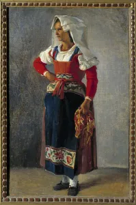 Portrait of a peasant near Rome Painting by Achille Michallon (1796-1822 Portrait of a peasant near Rome Painting by Achille Michallon (1796-1822