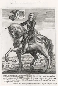 Portrait of Philippe de La Mothe Houdancourt (1605-57) (engraving) (b/w photo) Portrait of Philippe de La Mothe Houdancourt (1605-57) (engraving) (b/w photo)