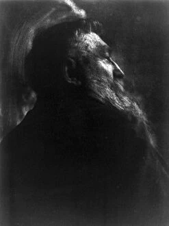 Portrait photograph of French sculptor Auguste Rodin (1840-1917