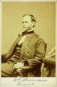 Portrait photograph of William Tecumseh Sherman (1820-1891), signed, W Portrait photograph of William Tecumseh Sherman (1820-1891), signed, W