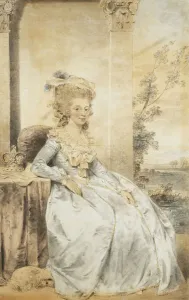 Portrait of Queen Charlotte, Seated by a Table with a Landscape Beyond Portrait of Queen Charlotte, Seated by a Table with a Landscape Beyond