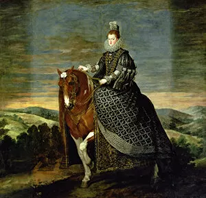 Diego Rodriguez de Silva y Velazquez Gallery: Portrait of Queen Margaret of Austria (1584-1611) 1629-35 (oil on canvas)