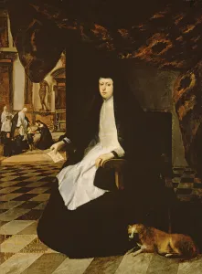 Portrait of Queen Mariana of Spain (b.1631) in Mourning, 1666 (oil on canvas) Portrait of Queen Mariana of Spain (b.1631) in Mourning, 1666 (oil on canvas)