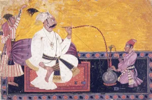 Portrait of Raja Kirpal Pal of Basohli, c. 1690-1700 (gouache with gold paint on paper) Portrait of Raja Kirpal Pal of Basohli, c. 1690-1700 (gouache with gold paint on paper)