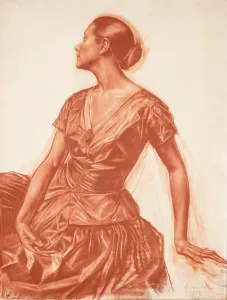 Portrait of Salome Andronikova, 1922 (sanguine on paper) Portrait of Salome Andronikova, 1922 (sanguine on paper)