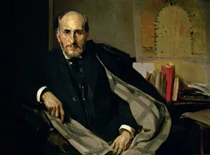 Portrait of Santiago Ramon y Cajal (1852-1934) 1906 (oil on canvas)