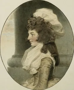 Portrait of Sarah Whitmore, Seated by a Column, 1787 (black chalk, stump and watercolour) Portrait of Sarah Whitmore, Seated by a Column, 1787 (black chalk, stump and watercolour)
