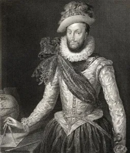 Portrait of Sir Walter Raleigh (1554-1618) from Lodges British Portraits' Portrait of Sir Walter Raleigh (1554-1618) from Lodges British Portraits'
